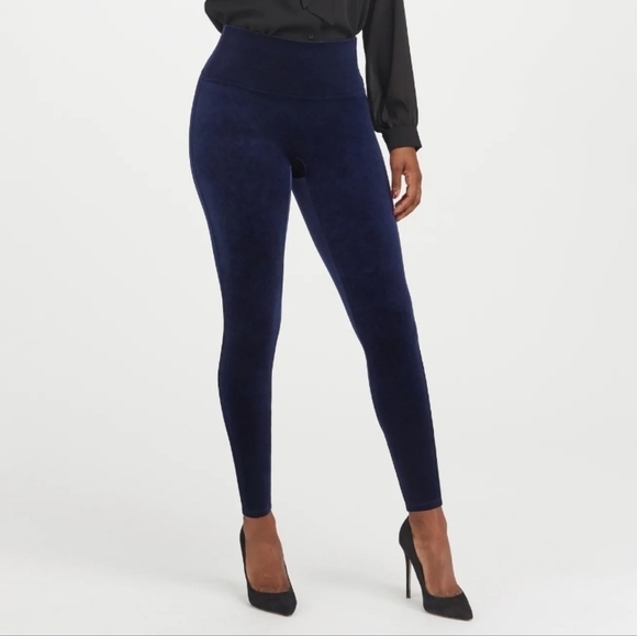 SPANX Blue Velvet Women's Leggings - Picture 2 of 8